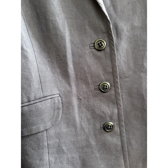 J. Crew Navy Linen Button Up Blazer Women's Size 6 Nautical Profession Career - Picture 2 of 7